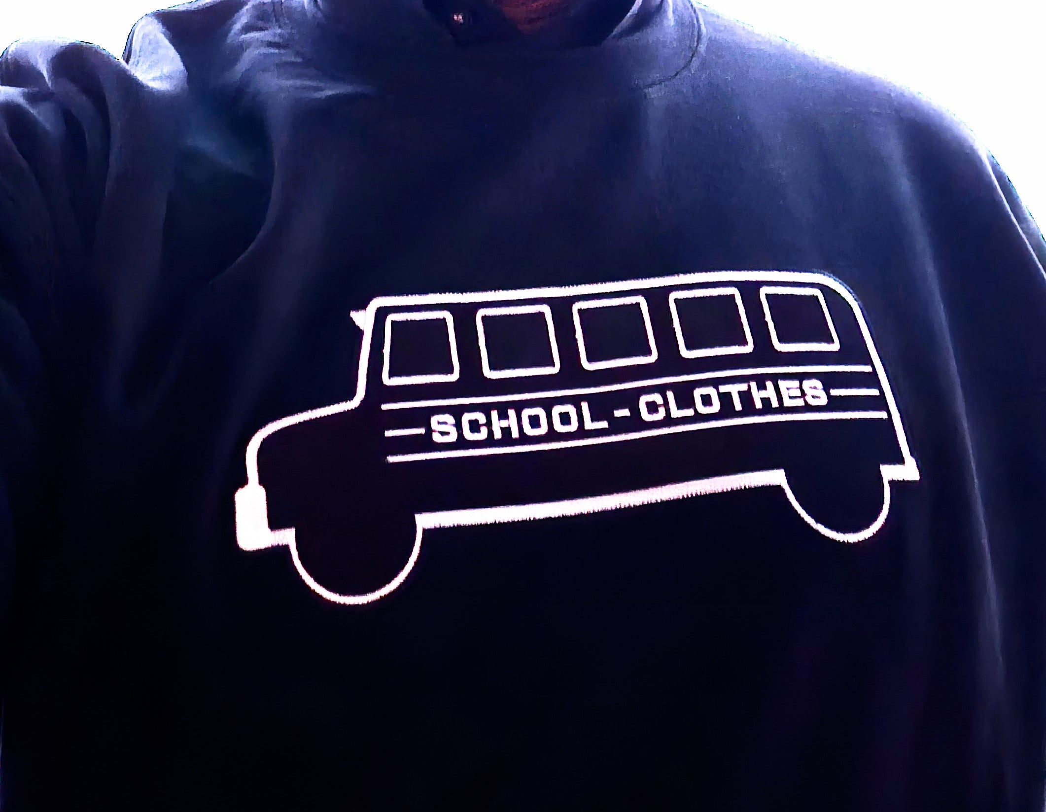 Adult Black Bus Crewneck Sweatshirt